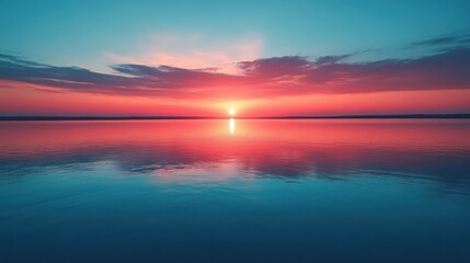 Fototapeta premium Peaceful Sunset Over Water