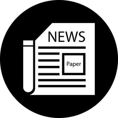 Newspaper, newsletter vector icon in trendy flat style. Perfect for web and app interfaces, presentations, infographics. Journal symbol. Book sign illustration isolated on transparent background.