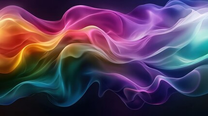 Fototapeta premium Abstract Rainbow Smoke Waves