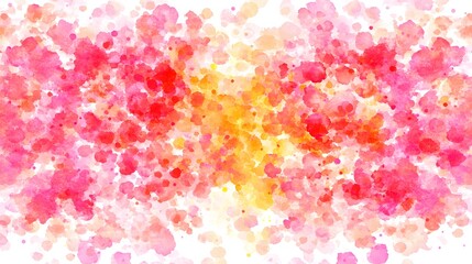 Fototapeta premium Abstract Watercolor Background with Red Pink and Yellow Splashes