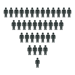 Funnel Hierarchy of People with Minimalist Infographic Design