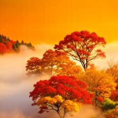 Fog in Nature AI Generated Image, Wiith natural Scene