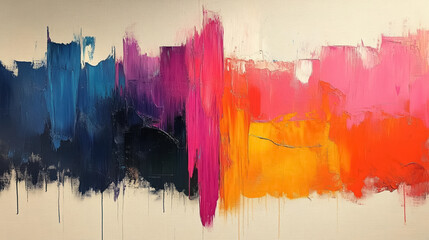 Fototapeta premium Abstract Expressionism, abstract artwork with bold, expressive brushstrokes and vibrant colors