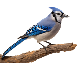 a blue and white bird on a branch