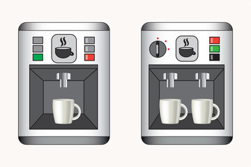 Coffee machine. Cup holder of coffee machine. Mathematics, geometry, physics, science. Math question.