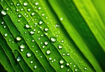 Naklejka premium stunning close intricate leaf veins showcasing vibrant colors textures exceptional detail, macro, nature, plant, green, sunlight, pattern, surface, organic