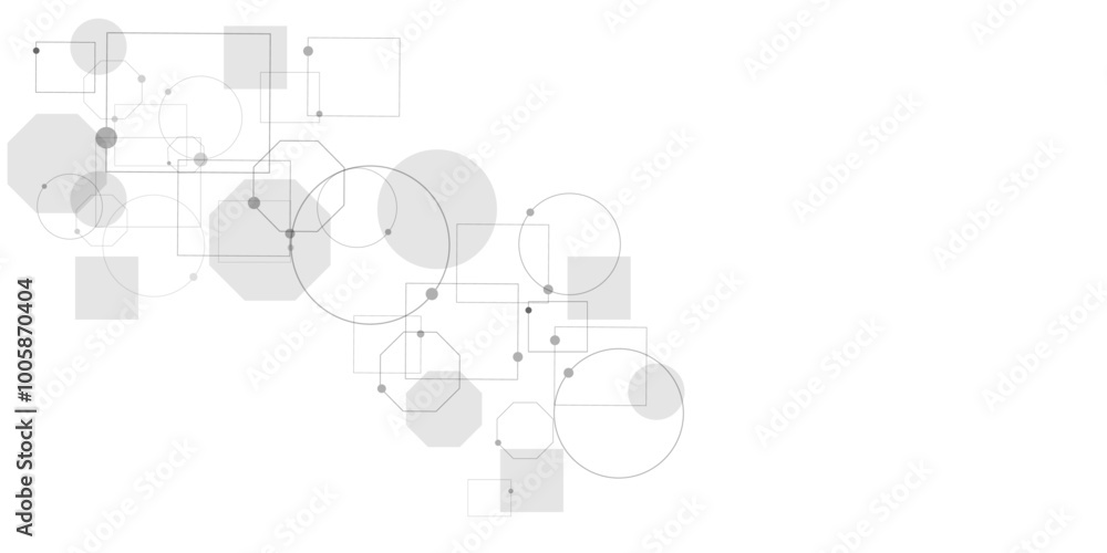Poster gray and white background, technology background design and communication connection.