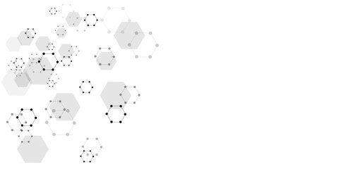 Vector illustration of hexagons pattern, Creative idea for medical, technology or science design.