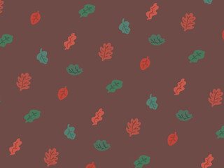 4:3 ホリデーカラーな落ち葉パターン⭐︎