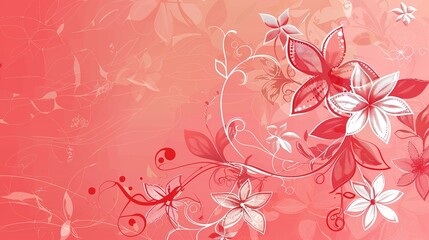 Soft and Simple Design on Light Red Background: A Delicate and Appealing Vision. Admire the Grace and Creativity.