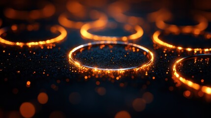 Glowing Circles Abstract
