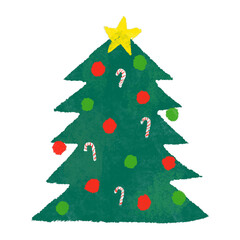 飾りつけされたクリスマスツリー