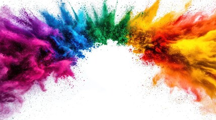 Fototapeta premium Colorful Holi Powder Explosion in Space