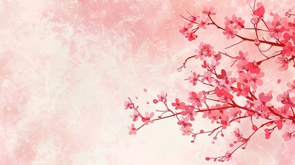 Fototapeta premium Soft and Simple Design on Light Red Background: A Delicate and Appealing Vision. Admire the Grace and Creativity.