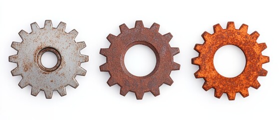 Rusty Gears, Industrial Machine Parts CloseUp