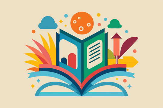 Abstract minimalist design representing book clubs and community engagement