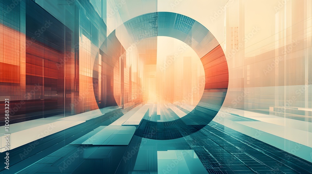 Poster abstract architecture background.