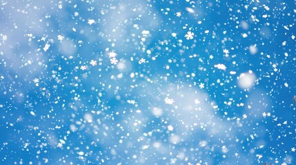 Christmas Background with Blue Snowflakes Winter