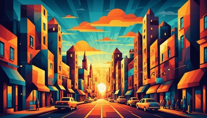 Obraz premium cubism art style background