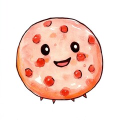 Obraz premium Cute Cartoon Cookie with Sprinkles