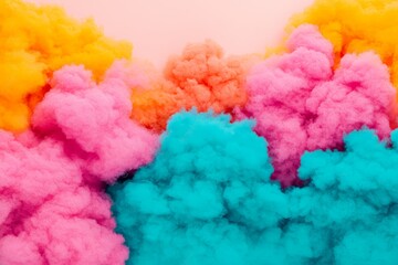 Fototapeta premium A laptop screen displaying colorful clouds of smoke, symbolizing creative digital technology and vibrant virtual experiences.