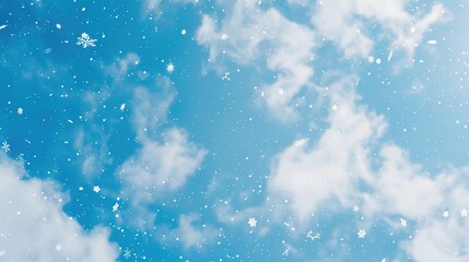 Obraz premium Christmas Background with Blue Snowflakes Winter