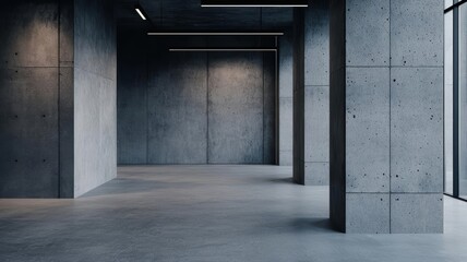 Office space and clean lines in a concrete and glass building