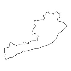 Jhelum district map, administrative division of Pakistan. Vector illustration.
