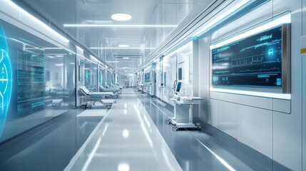 Obraz premium Innovating Healthcare: Energy-Efficient Hospitals Embracing Eco-Conscious Practices with Smart Solutions and Renewable Energy Integration