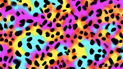 Obraz premium leopard pattern colored background bright print for clothes