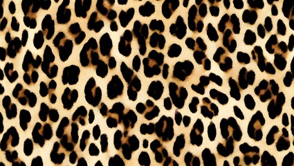 Fototapeta premium leopard print real hair brown background fashion design