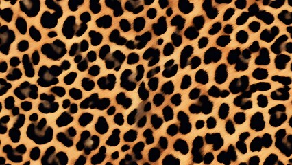 Fototapeta premium leopard print real hair brown background fashion design