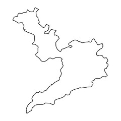 Nankana Sahib district map, administrative division of Pakistan. Vector illustration.