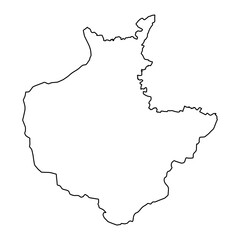 Sialkot district map, administrative division of Pakistan. Vector illustration.