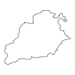 Attock district map, administrative division of Pakistan. Vector illustration.