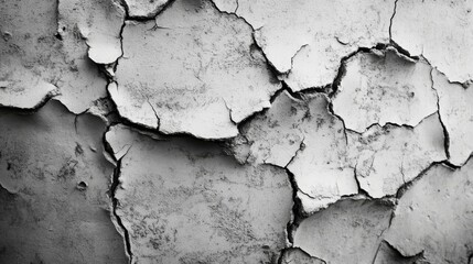 Obraz premium Cracked peeling paint on concrete wall