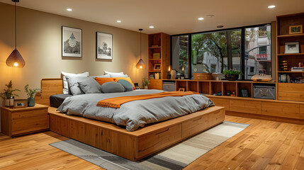 Beautiful stylish and modern bedroom