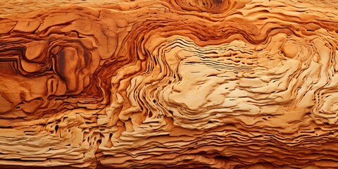 Obraz premium A piece of wood with a very textured and grainy surface