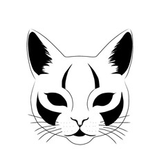 black cat vector illustration