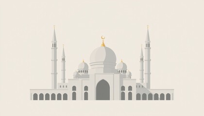 mosque illustration background