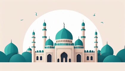mosque illustration background
