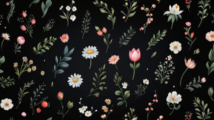 seamless pattern with flowers