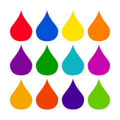 Water drop colors. Abstract background. Abstract Colored Palette Guide. Modern pallete of flat design. An example of a color palette. Forecast of the future color trend. Neutral color. Vector graphics