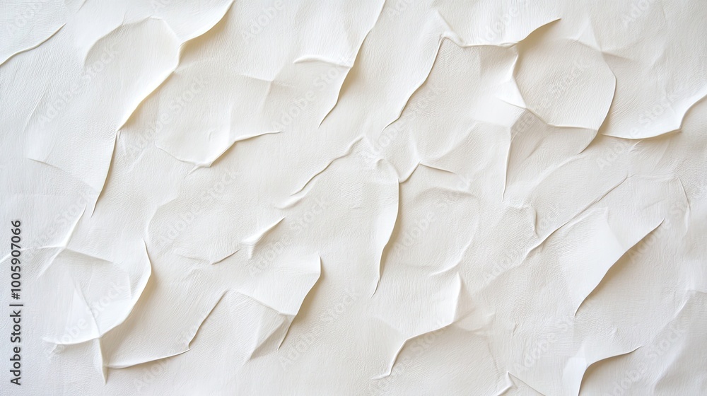 Poster abstract white paper texture with subtle folds and creases, ideal for backgrounds and design project
