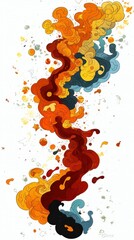 Abstract Swirls of Color and Form