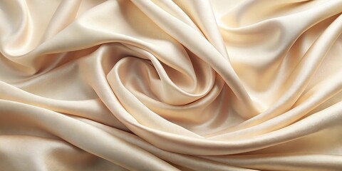 Obraz premium Fluffy gentle pastel beige fabric with waves and folds, soft pastel textile texture , soft, gentle, pastel, beige, fabric