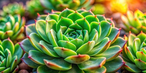 Close up photo of a vibrant green summer desert succulent cactus, succulent, cactus, desert, close up, plant, green, vibrant, natural