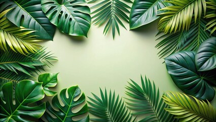 Tropical leaves arrangement with background, tropical, leaves, foliage, plant, bush, floral, nature, backdrop, lush