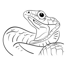 Happy Chinese new year 2025 Zodiac sign year of the Snake. Vector illustration