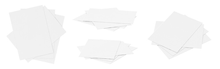 stacked blank paper isolated